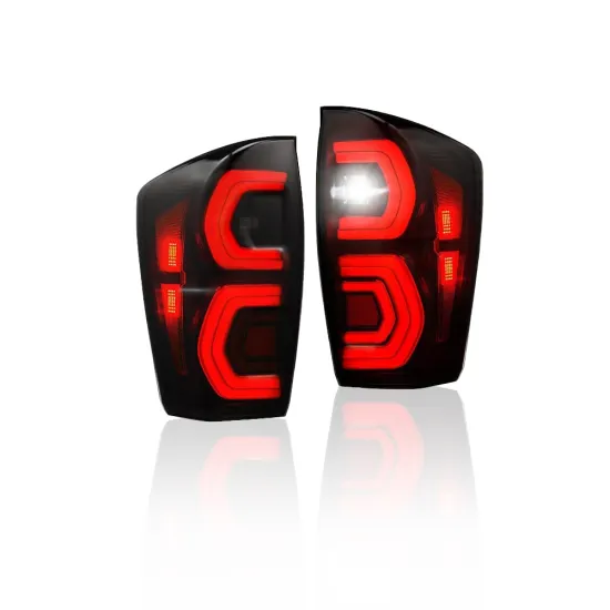 N2 latest Tacoma Full Bright LED Light Bar Tail Lights Red Clear Lens Housing Set Turn, Brake,reverse fit 2016-2024 Tacoma