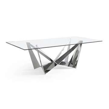Modern Hot Sale Custom Home Glass Dining Tables for Living Room