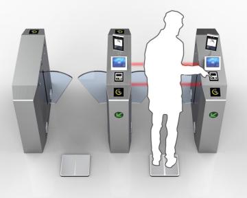 Access Control Esd Turnstile Flap Barrier Gate