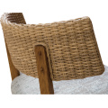 Fritid Trä Rattan Rocking Garden Chair