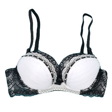 3/4 Cups Bras with Lace Trim at Cups, Custom Your Own Design are Welcome, OEM Bras Factory