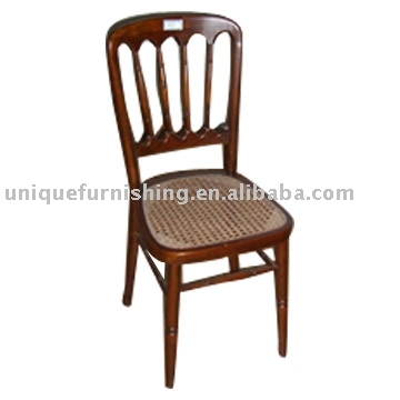 Solid Bistro Chair With Rattan Seat For Wedding
