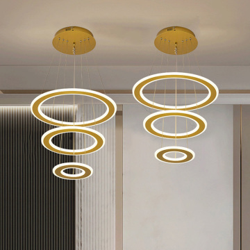 Modern Classic Multi-layer Square Round LED Pendant Light for Hotel Living Room Decor