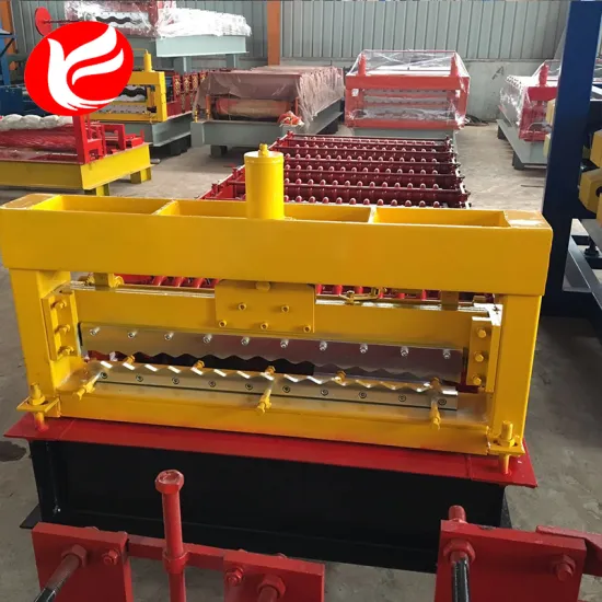 Color steel corrugated roof plate roll forming machine