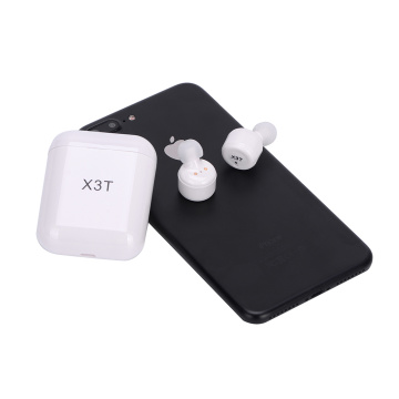 Blue Bluetooth Earphone touch operation
