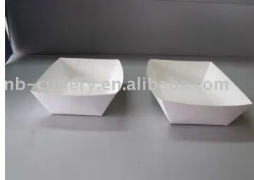 white paper boat tray