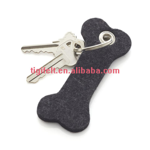 Bone shape Wool Felt Keychain