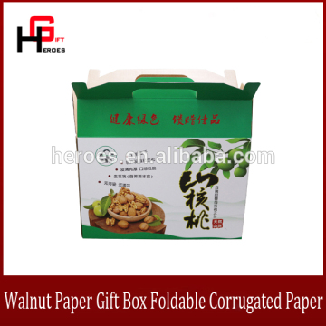 Trade Assurance Luxury Customized Packaging Walnut Paper Gift Box Foldable Corrugated Paper