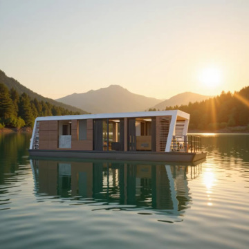 Contemporary Modular Floating Home for Leisure and Tourism