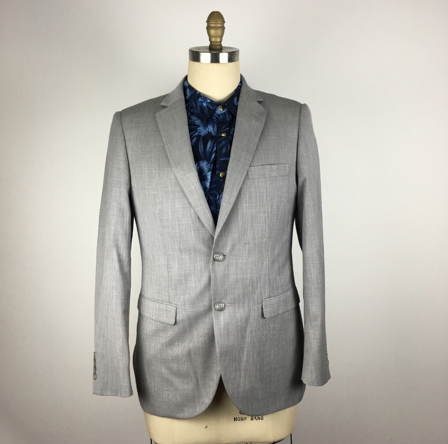 Custom business gray anti-wrinkle modern men's suit