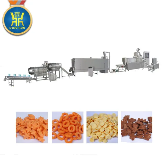 corn snacks extruder inflating snacks food process line