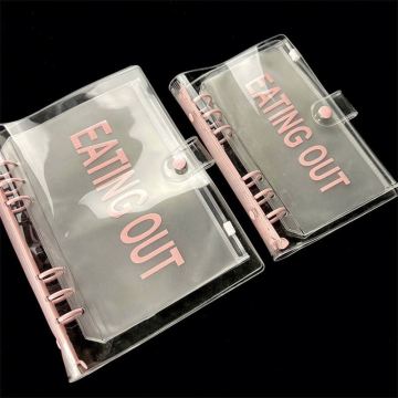 Customizable Cash Envelope System Budget Planner Binder with Zippered Frosted Plastic Pouch - Pink