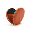 Ladies Custom Round PU Leather Zipper Coin Purse