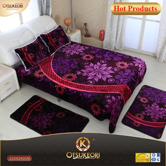 2016 High quality polyester blankts and Algeria market blankets with raschel blankets warehouse.