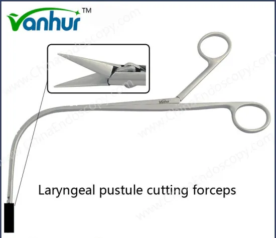 Throat Instruments Laryngeal Pustule Cutting Scissors