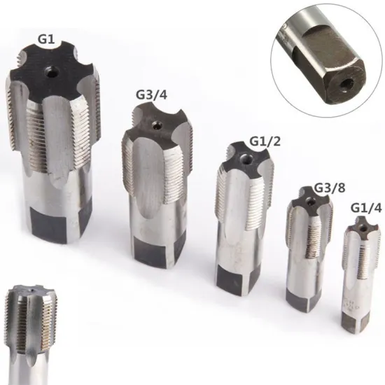 G1/8 1/4 3/8 1/2 3/4 Standard Pipe Taper Tap HSS Machine Tap Inner Threading Metal Screw Thread Taper Pipe Tap Cutting Tools New