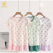 귀여운 소녀 프린트 반소매 드레스