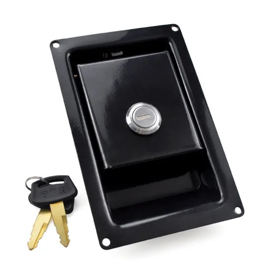 Electroplated Black Powder Coated Carbon Steel Concave Trailer Vehicle Truck Toolbox Paddle Panel Lock