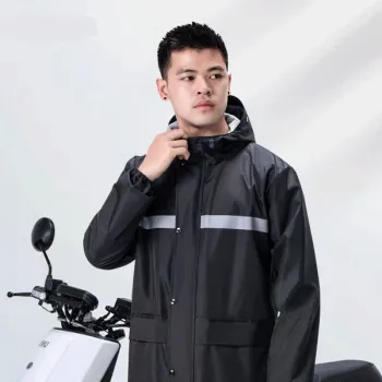 Double Layer Heavy Duty Reflective Electric Car Raincoat Poncho