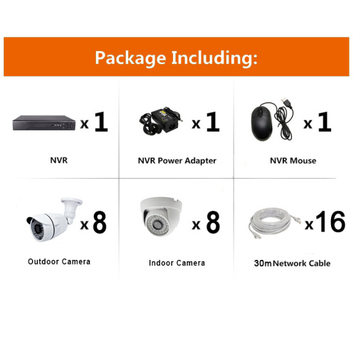 H.265 16chs 3.0MP Security Surveillance Poe NVR Systems