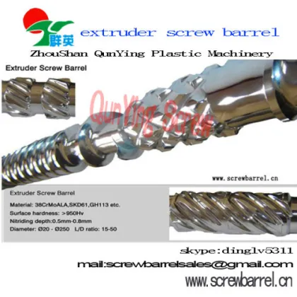 Rubber Screw Barrel For Plastic Extruder Machine 