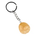 Yellow Jade Foot Keychain 22x25mm Children Feet Palm Feet Stone Pendant Key Accessories