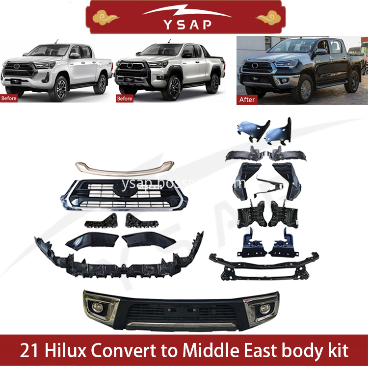 21 Hilux Convert To Middle East Body Kit, High Quality 21 Hilux Convert To Middle East Body Kit