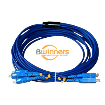 4F SC-SC SM หุ้มเกราะ PVC (OFNR) Patchcords หุ้มเกราะ