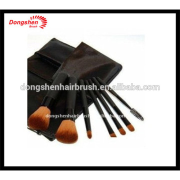 Travel 7pcs cosmetic makeup kit,artificial hair brush set,Wholesale makeup