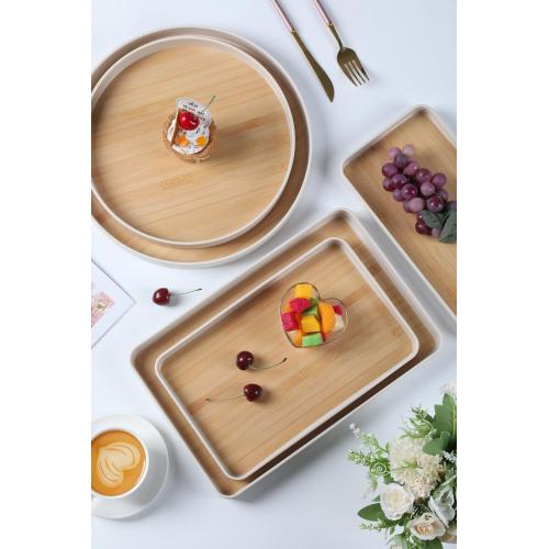 melamine round serving tray indoor and outdoor