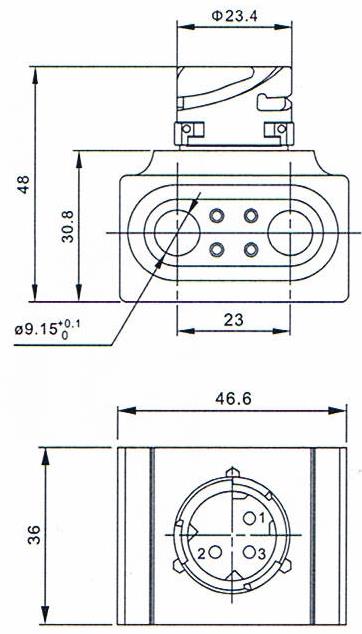 Overall dimension of S4725001230 ABS Relay Valve Electromagnetic Coils: