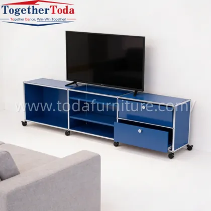 Modern Metal TV Sideboard with Storage for Living Room