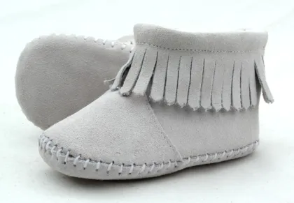 Plush Winter Baby Shoes Plain White Baby Shoes Warm Baby Boots