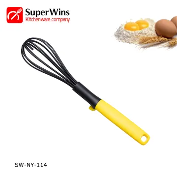 Popular Colorful Manual Nylon Kitchen Egg Whisk