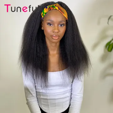 Custom Curly Bundles with Headband Half Wig,Wigs With Headband Attached,Cuticle Aligned Human Hair Headband Wigs for Black Women
