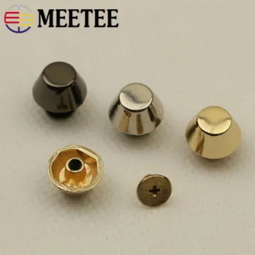 Meetee 10/20pcs 13mm 15mm Rivet Screw Bags Hardware Decorative Studs Button Nail Rivet Metal Buckles DIY Leather Craft