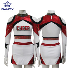 Custom Red Cheerleading Uniformen Wettbewerb Jubel Outfit