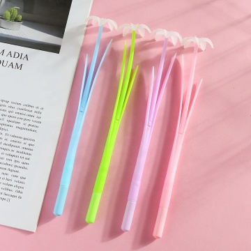 Sevimli Pembe Kız Çiçek Nötr Kalem - Öğrenciler için Koreli Kırtasiye