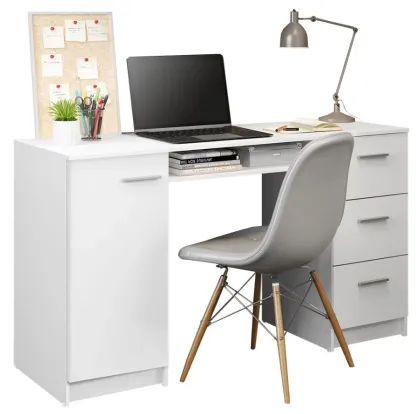 Home office desk with drawers