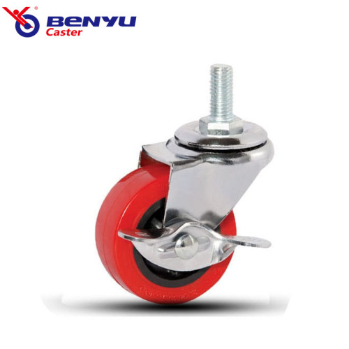 Light Duty Threaded Stem Casters with Brakes