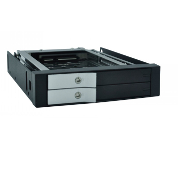 Dual 2.5in hard Drives for 3.5In Tray less Hot Swap SATA Mobile Rack
