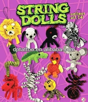 cute strings mini animal dolls keychain doll