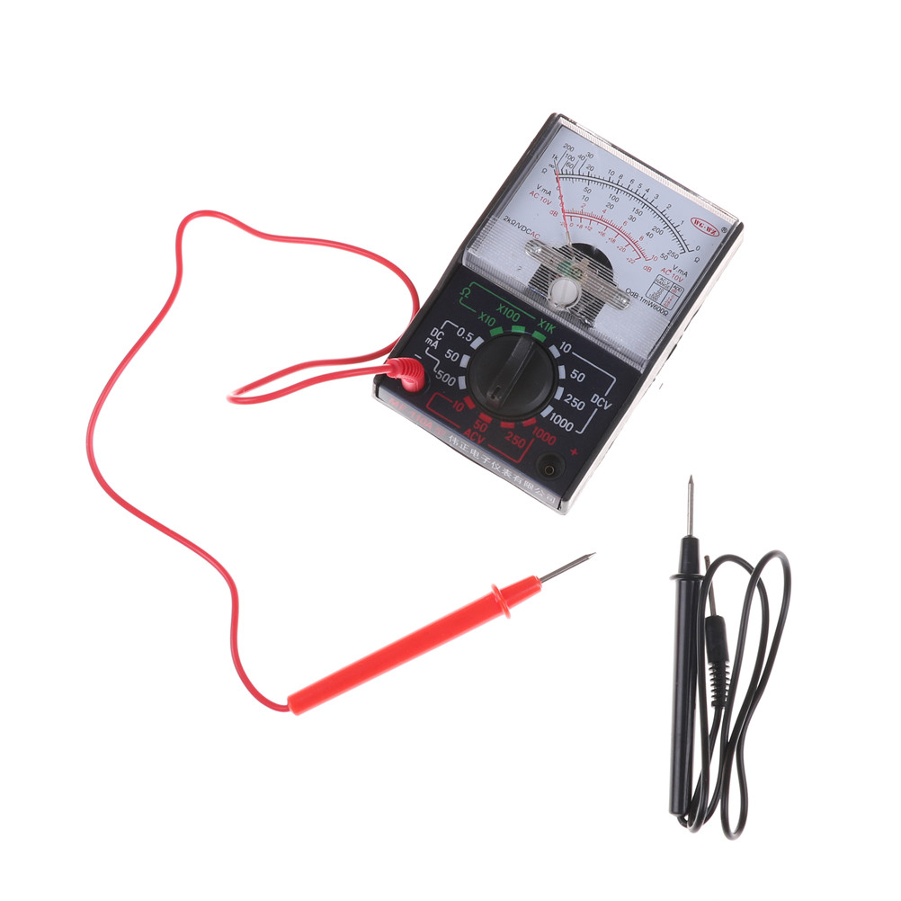 1 * MF-110A AC/DC 1000V Voltmeter 250mA Ammeter 1K Resistance Meter Analog Multimeter Tool