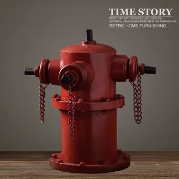 Vintage fire hydrant model decoration photography props retro iron art Fireplug model decoration for bars cafes clothing store