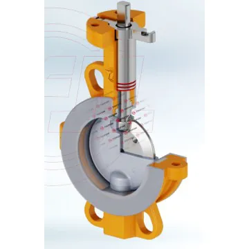 High performance pfa Lined wafer Butterfly Valves