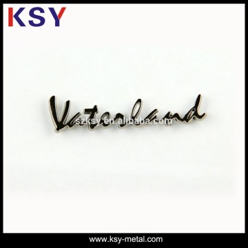 good quatity cheap custom logo metal tag for clothing
