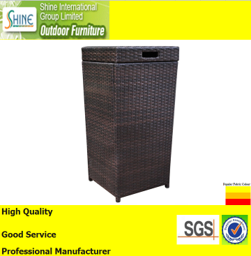 Outdoor Furniture Cheap Wholesale Furniture, Rattan Outdoor Trash Can, Waste Bin