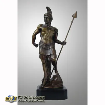 Western Brass Weapon Statue Sculpture