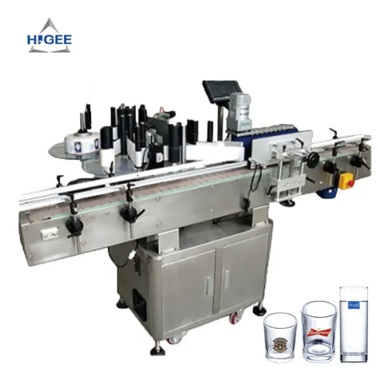 Higee Machinery Automatic Round Bottle Labeling Machine for Round, Square, and Flat Bottles