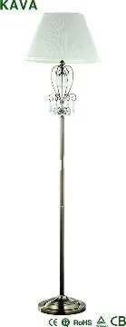 Popular crystal floor standing lamps with fabric shade